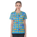 teal Emoji Women s Cotton Tee