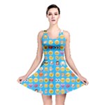 teal Emoji Reversible Skater Dress