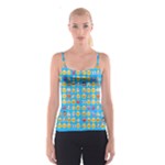 teal Emoji Spaghetti Strap Top