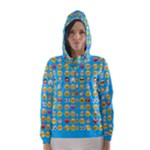 teal Emoji Hooded Wind Breaker (Women)