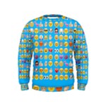 teal Emoji Kids  Sweatshirt