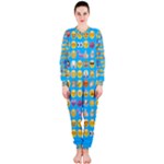 teal Emoji OnePiece Jumpsuit (Ladies)