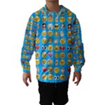 teal Emoji Hooded Wind Breaker (Kids)