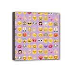 pastel purple Emoji  Mini Canvas 4  x 4  (Stretched)