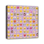 pastel purple Emoji  Mini Canvas 6  x 6  (Stretched)