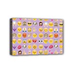 pastel purple Emoji  Mini Canvas 6  x 4  (Stretched)