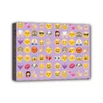 pastel purple Emoji  Mini Canvas 7  x 5  (Stretched)