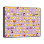 pastel purple Emoji  Canvas 14  x 11  (Stretched)