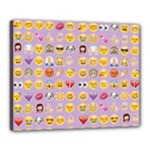 pastel purple Emoji  Canvas 20  x 16  (Stretched)