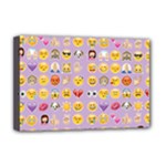 pastel purple Emoji  Deluxe Canvas 18  x 12  (Stretched)