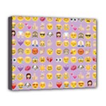 pastel purple Emoji  Deluxe Canvas 20  x 16  (Stretched)