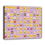 pastel purple Emoji  Deluxe Canvas 24  x 20  (Stretched)