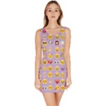 pastel purple Emoji  Bodycon Dress