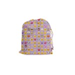 pastel purple Emoji  Drawstring Pouch (Small)