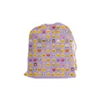 pastel purple Emoji  Drawstring Pouch (Medium)