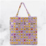 pastel purple Emoji  Grocery Tote Bag