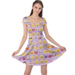 pastel purple Emoji  Cap Sleeve Dress