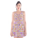 pastel purple Emoji  Scoop Neck Skater Dress