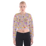 pastel purple Emoji  Women s Cropped Sweatshirt