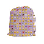 pastel purple Emoji  Drawstring Pouch (XL)