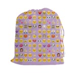 pastel purple Emoji  Drawstring Pouch (XXL)