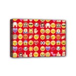 red Emoji  Mini Canvas 6  x 4  (Stretched)