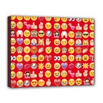 red Emoji  Canvas 14  x 11  (Stretched)