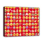 red Emoji  Deluxe Canvas 20  x 16  (Stretched)