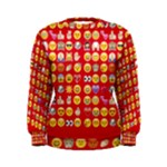 red Emoji  Women s Sweatshirt