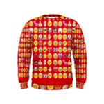 red Emoji  Kids  Sweatshirt