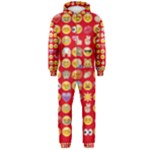 red Emoji  Hooded Jumpsuit (Men)