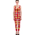 red Emoji  OnePiece Catsuit