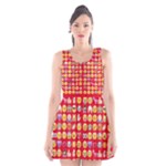 red Emoji  Scoop Neck Skater Dress