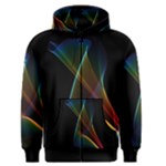 Abstract Rainbow Lily, Colorful Mystical Flower  Men s Zipper Hoodie