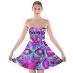 Crystal Northern Lights Palace, Abstract Ice  Strapless Dresses