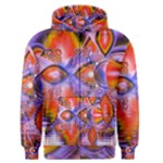 Crystal Star Dance, Abstract Purple Orange Men s Zipper Hoodie