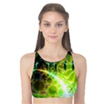 Dawn Of Time, Abstract Lime & Gold Emerge Tank Bikini Top