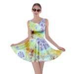 Golden Violet Sea Shells, Abstract Ocean Skater Dress