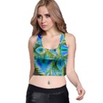 Mystical Spring, Abstract Crystal Renewal Racer Back Crop Top