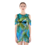 Mystical Spring, Abstract Crystal Renewal Cutout Shoulder Dress