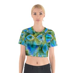 Mystical Spring, Abstract Crystal Renewal Cotton Crop Top from ArtsNow.com