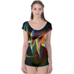 Northern Lights, Abstract Rainbow Aurora Boyleg Leotard (Ladies)