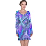 Peacock Crystal Palace Of Dreams, Abstract Long Sleeve Nightdress