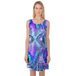 Peacock Crystal Palace Of Dreams, Abstract Sleeveless Satin Nightdress