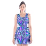 Peacock Crystal Palace Of Dreams, Abstract Scoop Neck Skater Dress