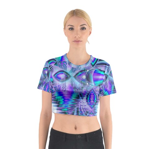 Peacock Crystal Palace Of Dreams, Abstract Cotton Crop Top from ArtsNow.com