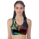 Peacock Symphony, Abstract Rainbow Music Sports Bra