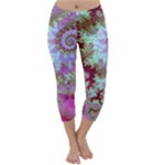 Raspberry Lime Delighraspberry Lime Delight, Abstract Ferris Wheel Capri Winter Leggings 