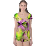 Raspberry Lime Mystical Magical Lake, Abstract  Boyleg Leotard (Ladies)