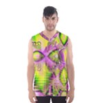 Raspberry Lime Mystical Magical Lake, Abstract  Men s Basketball Tank Top